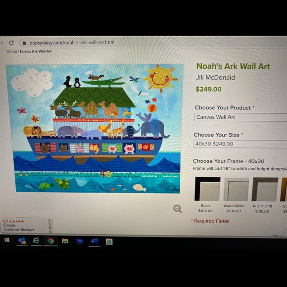 Oopsy Daisy Wall Mural - Noah’s Ark print - Picture 4 of 4